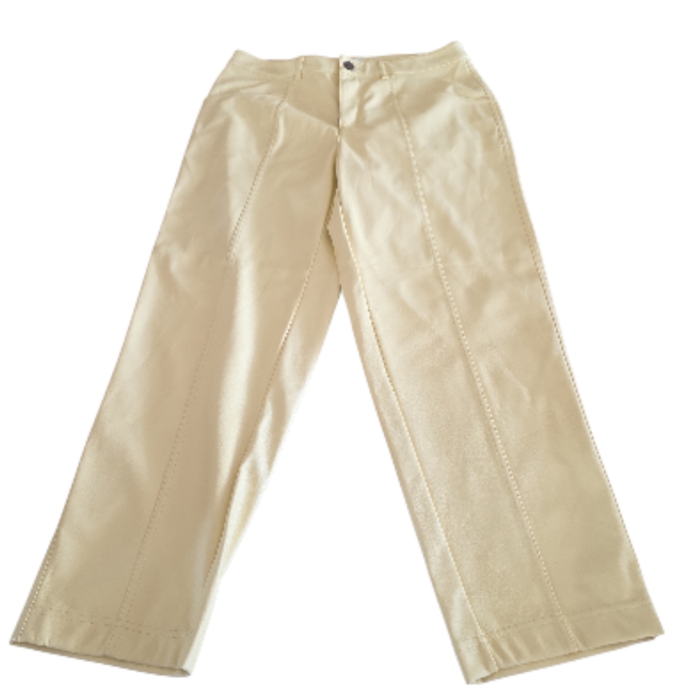 Faux Leather Yellow Pants